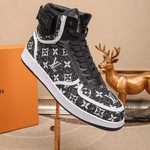 Cheap Louis Vuitton High Tops Shoes For Men #1289182 Replica Wholesale [$76.00 USD] [ITEM#1289182] on Replica Louis Vuitton High Tops Shoes