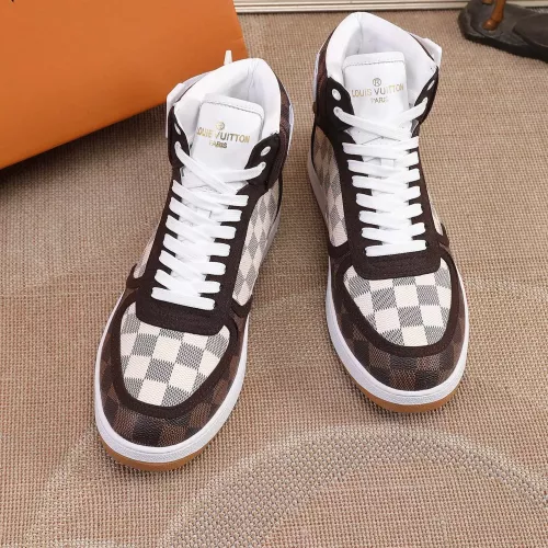 Cheap Louis Vuitton High Tops Shoes For Men #1289198 Replica Wholesale [$76.00 USD] [ITEM#1289198] on Replica Louis Vuitton High Tops Shoes