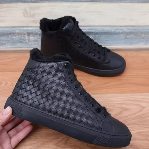 Cheap Bottega Veneta BV High Tops Shoes For Men #1289223 Replica Wholesale [$122.00 USD] [ITEM#1289223] on Replica Bottega Veneta BV High Tops Shoes