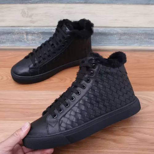 Cheap Bottega Veneta BV High Tops Shoes For Men #1289223 Replica Wholesale [$122.00 USD] [ITEM#1289223] on Replica Bottega Veneta BV High Tops Shoes