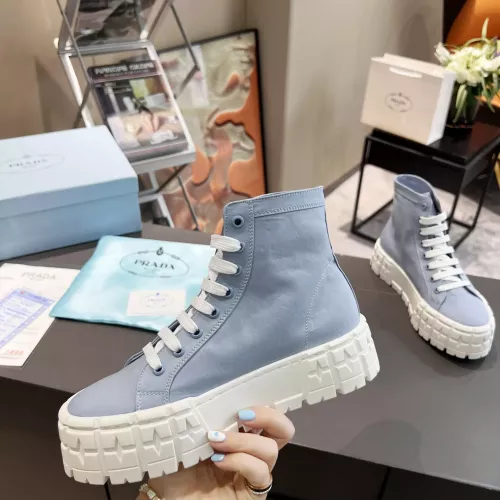 Cheap Prada High Top Shoes For Women #1289261 Replica Wholesale [$82.00 USD] [ITEM#1289261] on Replica Prada High Top Shoes