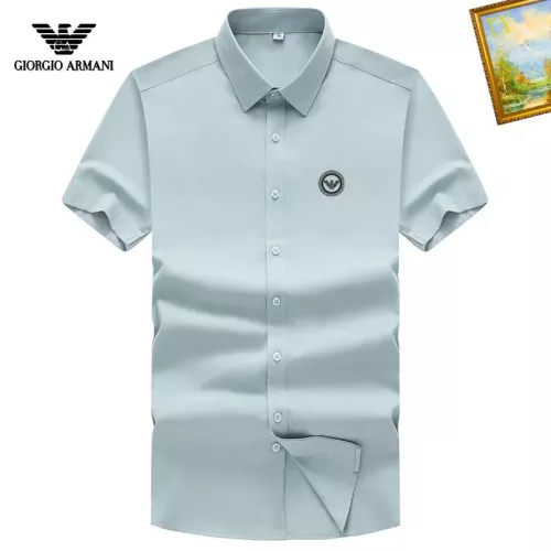 Armani Shirts Short Sleeved For Men #1289866