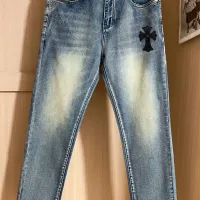 Cheap Chrome Hearts Jeans For Men #1286316 Replica Wholesale [$48.00 USD] [ITEM#1286316] on Replica Chrome Hearts Jeans