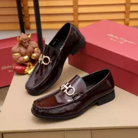 Cheap Salvatore Ferragamo Leather Shoes For Men #1288853 Replica Wholesale [$100.00 USD] [ITEM#1288853] on Replica Salvatore Ferragamo Leather Shoes