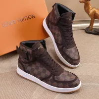 Cheap Louis Vuitton High Tops Shoes For Men #1289199 Replica Wholesale [$76.00 USD] [ITEM#1289199] on Replica Louis Vuitton High Tops Shoes