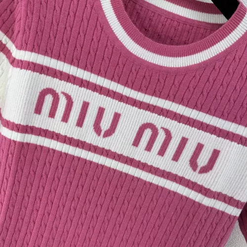 Cheap MIU MIU Sweater Short Sleeved For Women #1291169 Replica Wholesale [$80.00 USD] [ITEM#1291169] on Replica MIU MIU Sweater