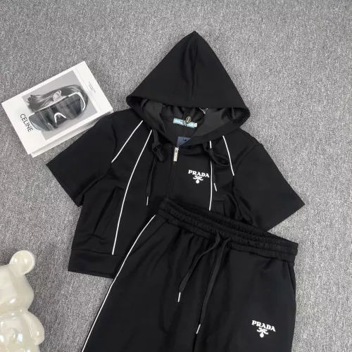 Cheap Prada Tracksuits Short Sleeved For Women #1291508 Replica Wholesale [$88.00 USD] [ITEM#1291508] on Replica Prada Tracksuits