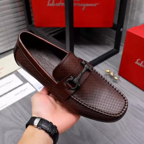 Cheap Salvatore Ferragamo Leather Shoes For Men #1291941 Replica Wholesale [$88.00 USD] [ITEM#1291941] on Replica Salvatore Ferragamo Leather Shoes