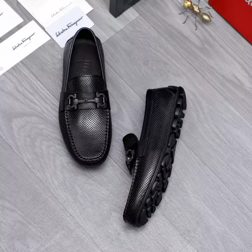 Cheap Salvatore Ferragamo Leather Shoes For Men #1291942 Replica Wholesale [$88.00 USD] [ITEM#1291942] on Replica Salvatore Ferragamo Leather Shoes