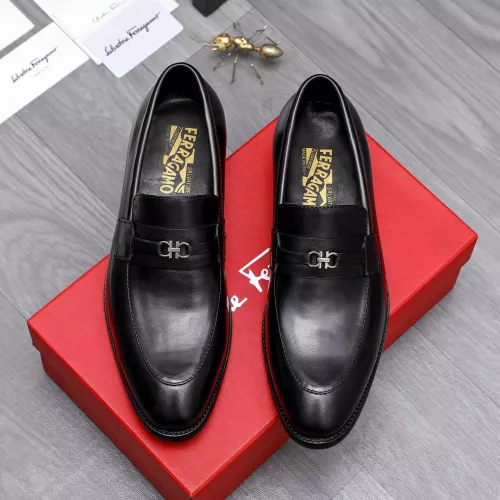 Cheap Salvatore Ferragamo Leather Shoes For Men #1291943 Replica Wholesale [$88.00 USD] [ITEM#1291943] on Replica Salvatore Ferragamo Leather Shoes