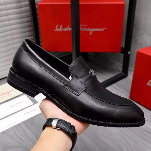 Cheap Salvatore Ferragamo Leather Shoes For Men #1291943 Replica Wholesale [$88.00 USD] [ITEM#1291943] on Replica Salvatore Ferragamo Leather Shoes