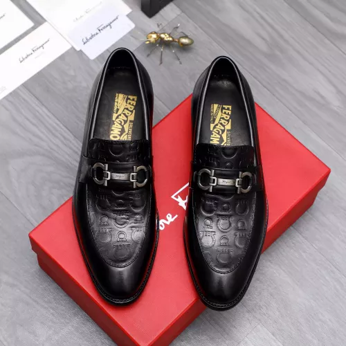 Cheap Salvatore Ferragamo Leather Shoes For Men #1291945 Replica Wholesale [$88.00 USD] [ITEM#1291945] on Replica Salvatore Ferragamo Leather Shoes