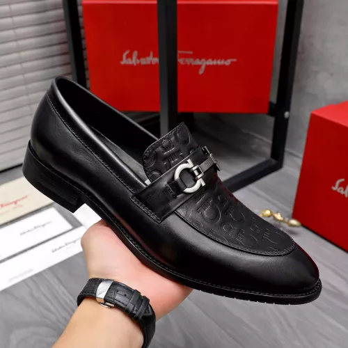 Cheap Salvatore Ferragamo Leather Shoes For Men #1291945 Replica Wholesale [$88.00 USD] [ITEM#1291945] on Replica Salvatore Ferragamo Leather Shoes