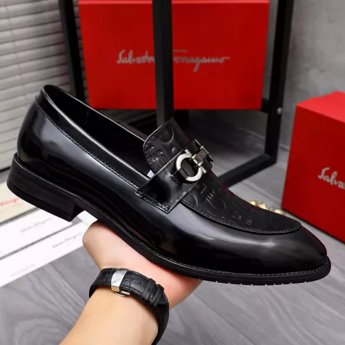 Cheap Salvatore Ferragamo Leather Shoes For Men #1291946 Replica Wholesale [$88.00 USD] [ITEM#1291946] on Replica Salvatore Ferragamo Leather Shoes