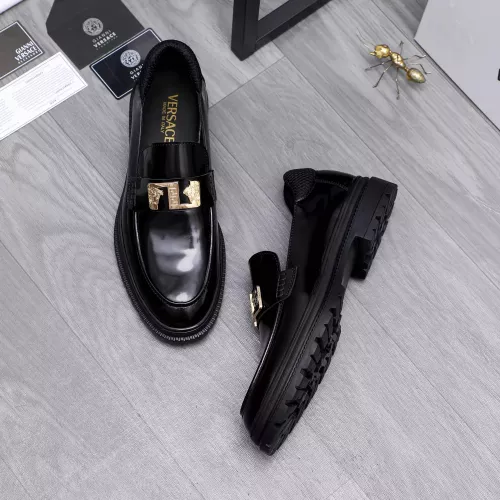 Cheap Versace Leather Shoes For Men #1291994 Replica Wholesale [$88.00 USD] [ITEM#1291994] on Replica Versace Leather Shoes