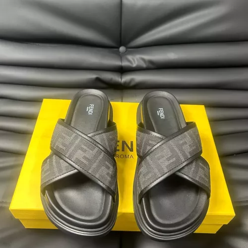 Cheap Fendi Slippers For Men #1292124 Replica Wholesale [$68.00 USD] [ITEM#1292124] on Replica Fendi Slippers