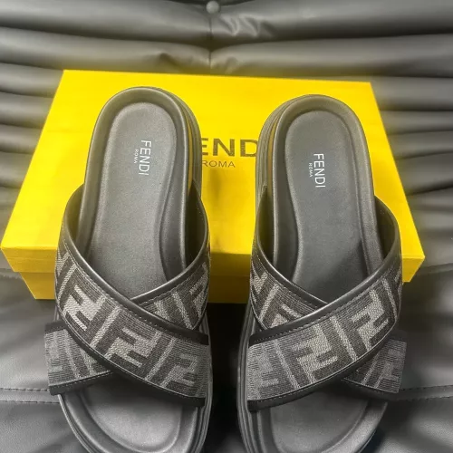 Cheap Fendi Slippers For Men #1292124 Replica Wholesale [$68.00 USD] [ITEM#1292124] on Replica Fendi Slippers