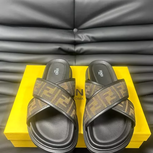 Cheap Fendi Slippers For Men #1292125 Replica Wholesale [$68.00 USD] [ITEM#1292125] on Replica Fendi Slippers