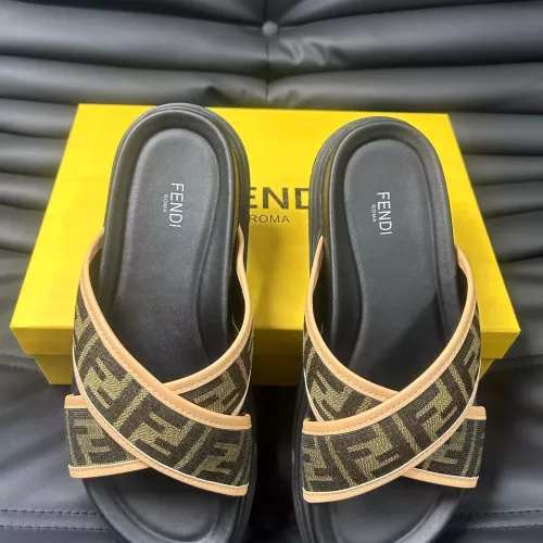 Cheap Fendi Slippers For Men #1292126 Replica Wholesale [$68.00 USD] [ITEM#1292126] on Replica Fendi Slippers