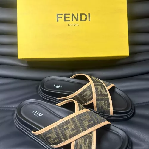 Cheap Fendi Slippers For Men #1292126 Replica Wholesale [$68.00 USD] [ITEM#1292126] on Replica Fendi Slippers