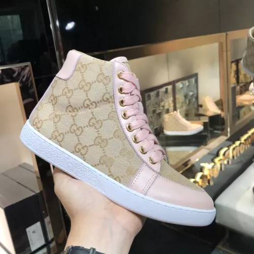 Cheap Gucci High Tops Shoes For Women #1292141 Replica Wholesale [$76.00 USD] [ITEM#1292141] on Replica Gucci High Tops Shoes