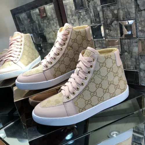 Cheap Gucci High Tops Shoes For Women #1292141 Replica Wholesale [$76.00 USD] [ITEM#1292141] on Replica Gucci High Tops Shoes