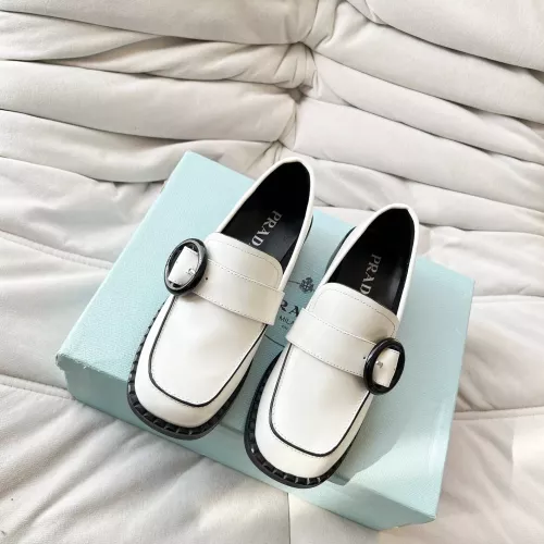 Cheap Prada Leather Shoes For Women #1292460 Replica Wholesale [$102.00 USD] [ITEM#1292460] on Replica Prada Leather Shoes