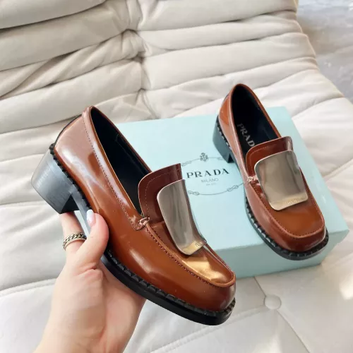 Cheap Prada Leather Shoes For Women #1292481 Replica Wholesale [$102.00 USD] [ITEM#1292481] on Replica Prada Leather Shoes