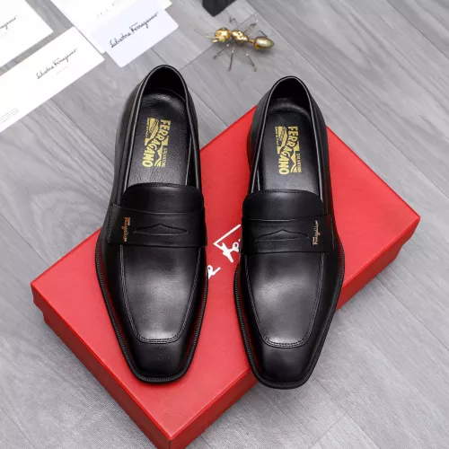 Cheap Salvatore Ferragamo Leather Shoes For Men #1293112 Replica Wholesale [$85.00 USD] [ITEM#1293112] on Replica Salvatore Ferragamo Leather Shoes