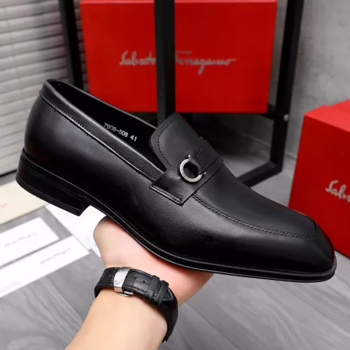 Cheap Salvatore Ferragamo Leather Shoes For Men #1293126 Replica Wholesale [$85.00 USD] [ITEM#1293126] on Replica Salvatore Ferragamo Leather Shoes