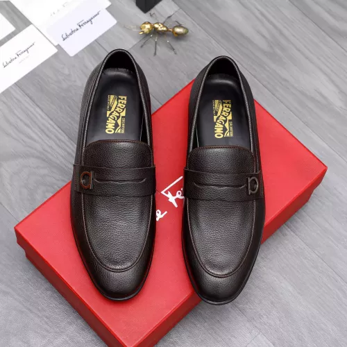 Cheap Salvatore Ferragamo Leather Shoes For Men #1293129 Replica Wholesale [$85.00 USD] [ITEM#1293129] on Replica Salvatore Ferragamo Leather Shoes