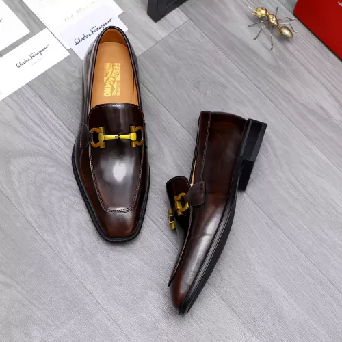 Cheap Salvatore Ferragamo Leather Shoes For Men #1293138 Replica Wholesale [$85.00 USD] [ITEM#1293138] on Replica Salvatore Ferragamo Leather Shoes