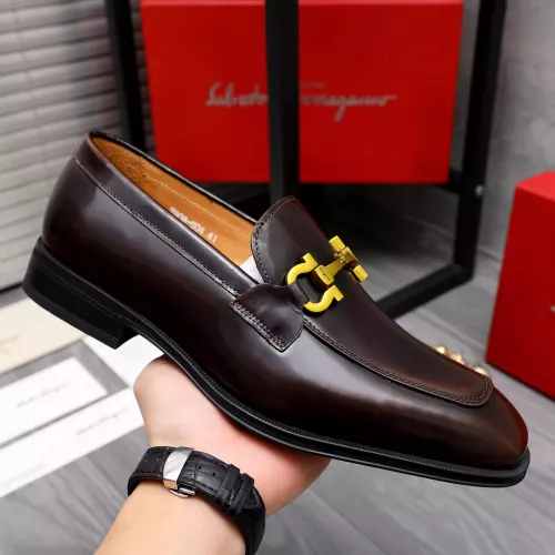 Cheap Salvatore Ferragamo Leather Shoes For Men #1293138 Replica Wholesale [$85.00 USD] [ITEM#1293138] on Replica Salvatore Ferragamo Leather Shoes