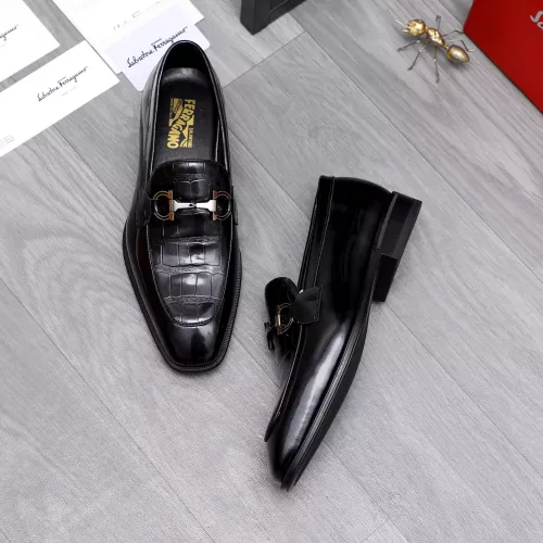 Cheap Salvatore Ferragamo Leather Shoes For Men #1293144 Replica Wholesale [$85.00 USD] [ITEM#1293144] on Replica Salvatore Ferragamo Leather Shoes