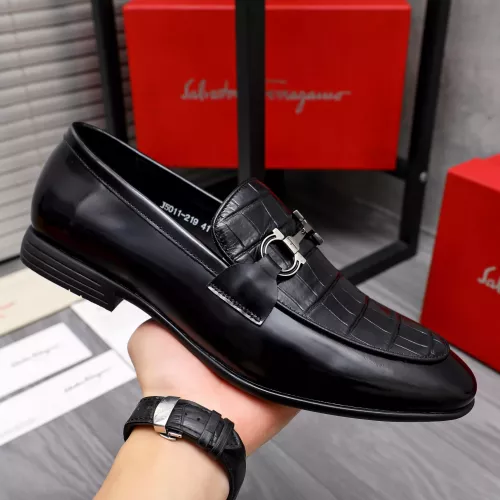 Cheap Salvatore Ferragamo Leather Shoes For Men #1293145 Replica Wholesale [$85.00 USD] [ITEM#1293145] on Replica Salvatore Ferragamo Leather Shoes