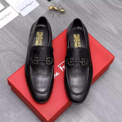 Cheap Salvatore Ferragamo Leather Shoes For Men #1293146 Replica Wholesale [$85.00 USD] [ITEM#1293146] on Replica Salvatore Ferragamo Leather Shoes