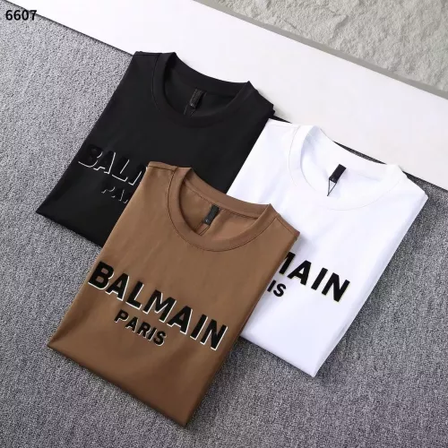 Cheap Balmain T-Shirts Short Sleeved For Men #1293335 Replica Wholesale [$32.00 USD] [ITEM#1293335] on Replica Balmain T-Shirts