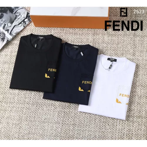 Cheap Fendi T-Shirts Short Sleeved For Men #1293451 Replica Wholesale [$38.00 USD] [ITEM#1293451] on Replica Fendi T-Shirts