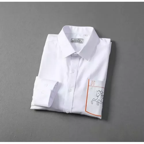 Cheap Hermes Shirts Long Sleeved For Men #1294313 Replica Wholesale [$42.00 USD] [ITEM#1294313] on Replica Hermes Shirts