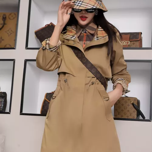 Cheap Burberry Trench Coat Long Sleeved For Women #1295269 Replica Wholesale [$160.00 USD] [ITEM#1295269] on Replica Burberry Trench Coat