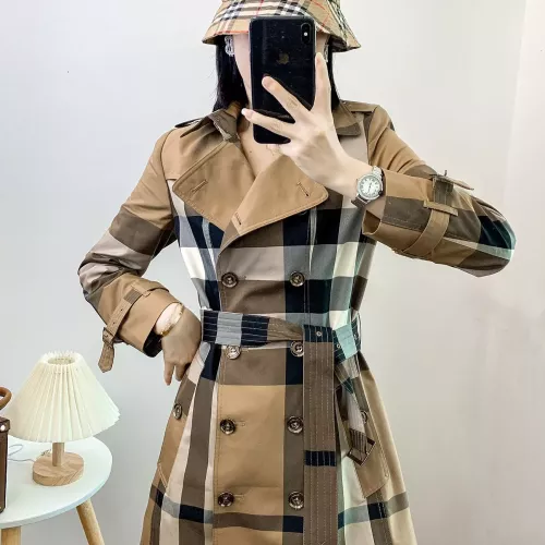 Cheap Burberry Trench Coat Long Sleeved For Women #1295274 Replica Wholesale [$160.00 USD] [ITEM#1295274] on Replica Burberry Trench Coat