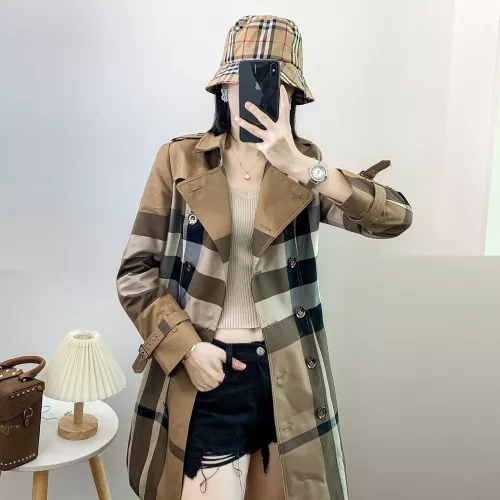 Cheap Burberry Trench Coat Long Sleeved For Women #1295274 Replica Wholesale [$160.00 USD] [ITEM#1295274] on Replica Burberry Trench Coat