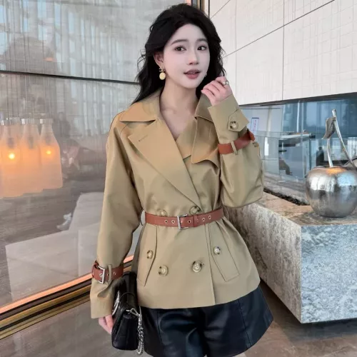 Cheap Burberry Trench Coat Long Sleeved For Women #1295281 Replica Wholesale [$160.00 USD] [ITEM#1295281] on Replica Burberry Trench Coat