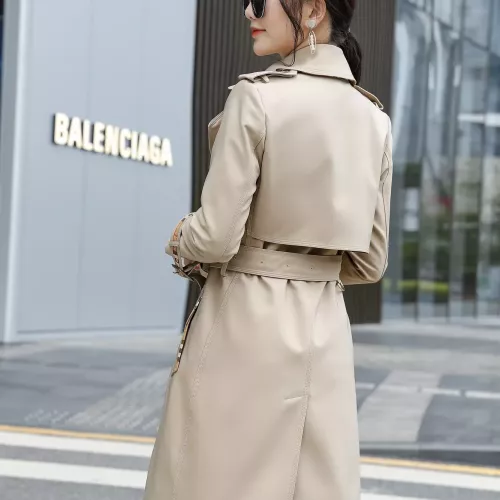 Cheap Burberry Trench Coat Long Sleeved For Women #1295285 Replica Wholesale [$160.00 USD] [ITEM#1295285] on Replica Burberry Trench Coat