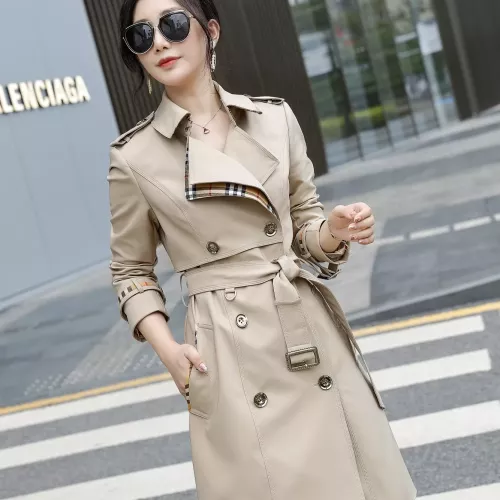 Cheap Burberry Trench Coat Long Sleeved For Women #1295285 Replica Wholesale [$160.00 USD] [ITEM#1295285] on Replica Burberry Trench Coat