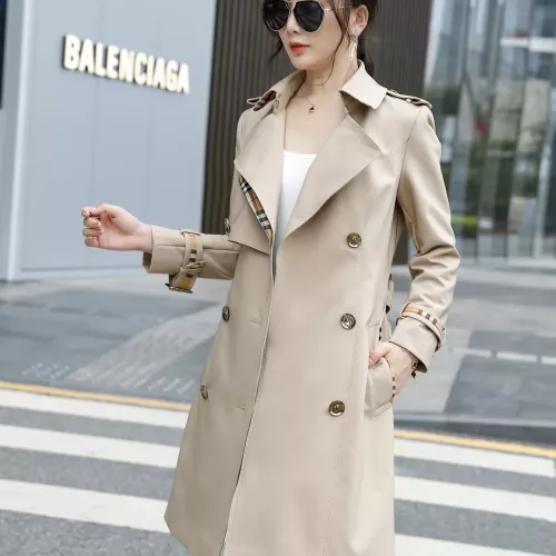 Cheap Burberry Trench Coat Long Sleeved For Women #1295285 Replica Wholesale [$160.00 USD] [ITEM#1295285] on Replica Burberry Trench Coat