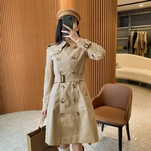 Cheap Burberry Trench Coat Long Sleeved For Women #1295286 Replica Wholesale [$170.00 USD] [ITEM#1295286] on Replica Burberry Trench Coat