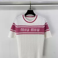 Cheap MIU MIU Sweater Short Sleeved For Women #1291160 Replica Wholesale [$80.00 USD] [ITEM#1291160] on Replica MIU MIU Sweater