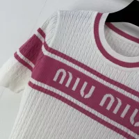 Cheap MIU MIU Sweater Short Sleeved For Women #1291160 Replica Wholesale [$80.00 USD] [ITEM#1291160] on Replica MIU MIU Sweater