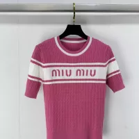 Cheap MIU MIU Sweater Short Sleeved For Women #1291169 Replica Wholesale [$80.00 USD] [ITEM#1291169] on Replica MIU MIU Sweater